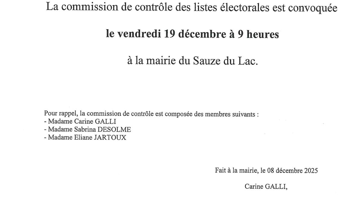 Listes électorales - commission contrôle