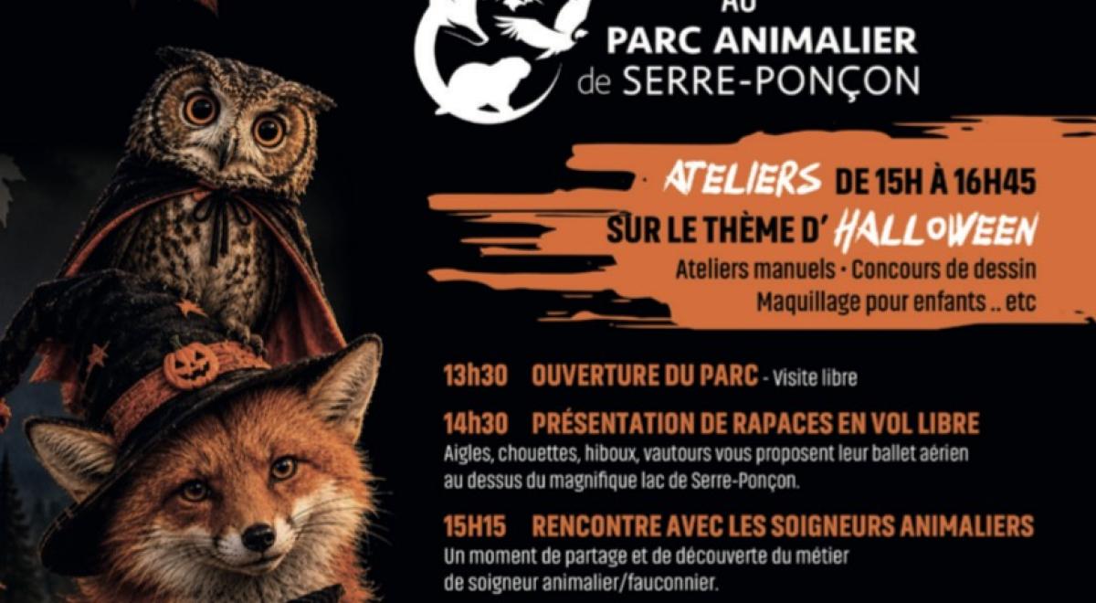 Programme des animations Halloween 2026 – Parc animalier de Serre-Ponçon
