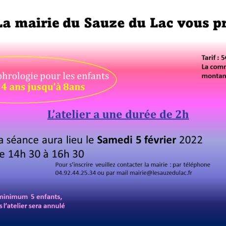 Affiche pour l'atelier de sophrologie  