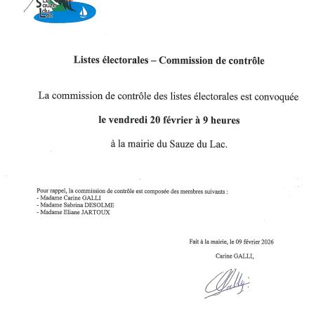 LISTES ELECTORALES - Commission de contrôle