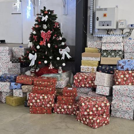 boite cadeaux remises aux restos du coeurs