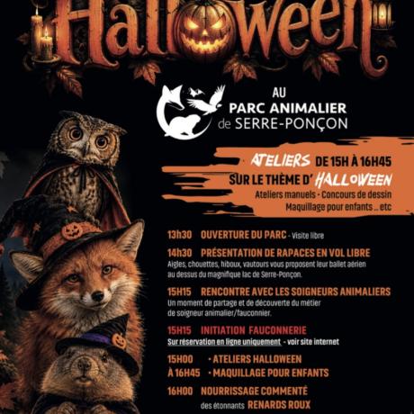 Programme des animations Halloween 2026 – Parc animalier de Serre-Ponçon