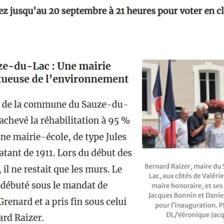 VOTE MAIRIE LE SAUZE DU LAC