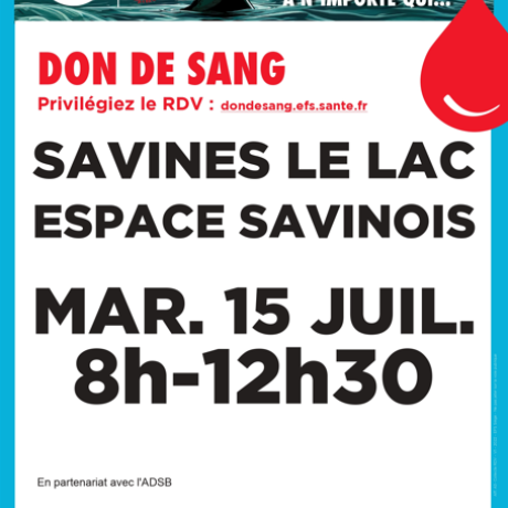 Don de sang Savines le Lac 15.07.25