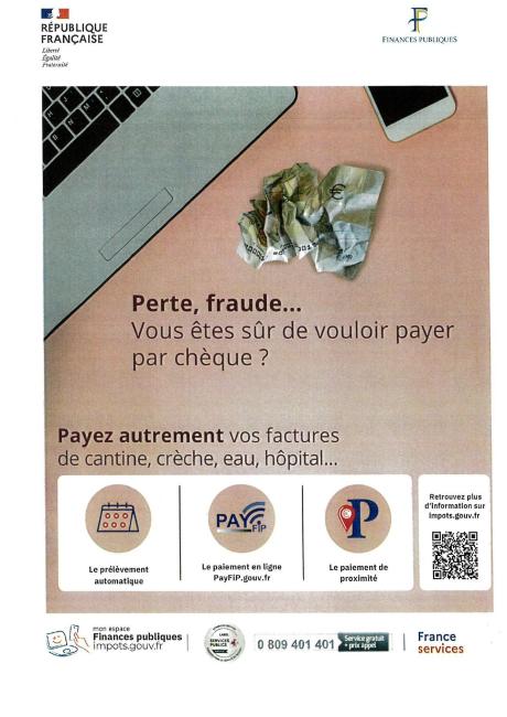Pour éviter les pertes, fraudes et retards, le chèque n'est pas la solution